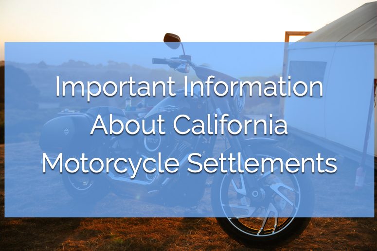 California Average motorcycle accident settlements